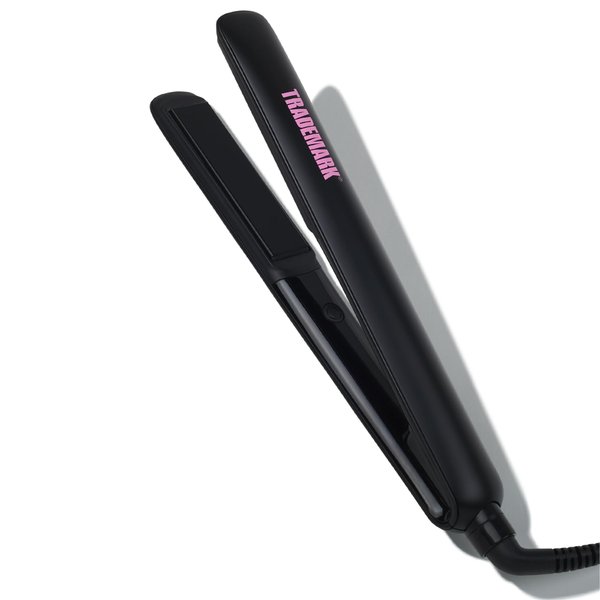 Trademark Beauty Flat Iron Hair Straightener, Ceramic Hair Straightener Iron, 1 Inch Ceramic Flat Iron, Hair Iron Straightener, Hair Straightener for Thick Hair, Cosmic Iron - Black