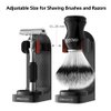 Anbbas Synthetic Badger Shaving Brush and Bowl with Black ABS Wall Mounting Type Soap Bowl and Brush Holders 4IN1 Shaving Set for Men Close Shave Kit