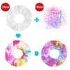 24 pcs Hair Elastic Scrunchies for Tie Dye - Hair Scrunchies for Women,White Cotton Scrunchies for Tie Dye,Tie Dye Blanks packed with 120pcs Hair Elastic,rubber bands