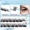 Lash Clusters 96 Pcs Cluster Lashes Eyelash Clusters DIY Cluster Eyelash Extensions Individual Lashes Soft and Comfortable (Sun,D-10-16mix)