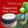 Peppermint Foot Cream - Relieves + Replenishes Dry Skin, Cooling Peppermint with Soothing Ultra-Moisturizing Shea + Cocoa Butters, Lanolin + Essentials oils (8 oz)