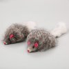 pawstrip Rabbit Fur Cat Toys Interactive Cat Toy Mouse with Rattle Fake Mice Kitten Toys for Indoor Cats Fuzzy Cat Mice Toys Realistic Mouse Cat Toy Furry Mice Cat Toys,12Pcs