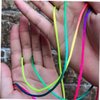 Alasum 6pcs Strings Bassinet Braided Rope Rainbow Cat Cats Cradle String Game Colorful Ropes for Braiding Cats in The Cradle String DIY String Rope Finger Turn over Rope Braid Rope