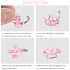 10 Pcs Small Flower Hair Clips with Rhinestone Mini Clover Cute Hair Pins Wedding Bridal Hair Accessories Decorative for Fine Hair Barrettes for Girls Women(Pink)
