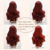 SAIWINI 28 Inch 99j Burgundy Lace Front Wigs Human Hair 13x4 Body Wave Wig 180% Density Glueless Frontal Wigs Human Hair Pre Plucked Brazilian Virgin Human Hair Wigs Colored Wine Red for Women