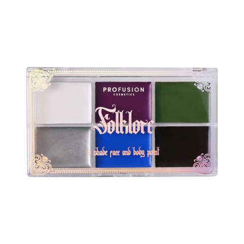 Profusion Cosmetics Enchanted Forest Folklore 6 Shade Face and Body Paint, Transform Your Halloween Look with Richly Pigmented Shades and Dive into Halloween Magic with Long Wearing Formula