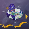 LOJETON Kids Ball Pit, Pop Up Children Play Tent, Toddler Ball Pool Baby Crawl Playpen with Basketball Hoop, Portable Toys for Girls Boys, 4 ft / 120 cm, Balls Not Included, Spaceship