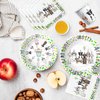 Xigejob Dog Birthday Party Supplies Tableware - Puppy Dog Party Decorations Include Dinner Plates, Dessert Plate, Cups, Napkins, Puppy Dog Themed Baby Shower Dinnerware Decorations | Serve 24