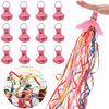 12Pack No Mess streamers,Romantic Colorful Hand Throw Streamers Poppers,No Mess Confetti Poppers for Wedding,Birthday,Party Celebrations,Graduation,Party Favors Shows