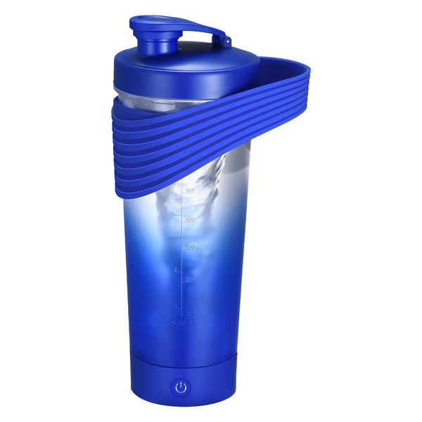 Heinstian Electric Shaker Bottles for Protein Mixes - 24oz Protein Shake Blender Bottle Portable Mixer Cup for Milk Coffee Shakes - USB Rechargeable - Made with Tritan - BPA Free(blue gradient)