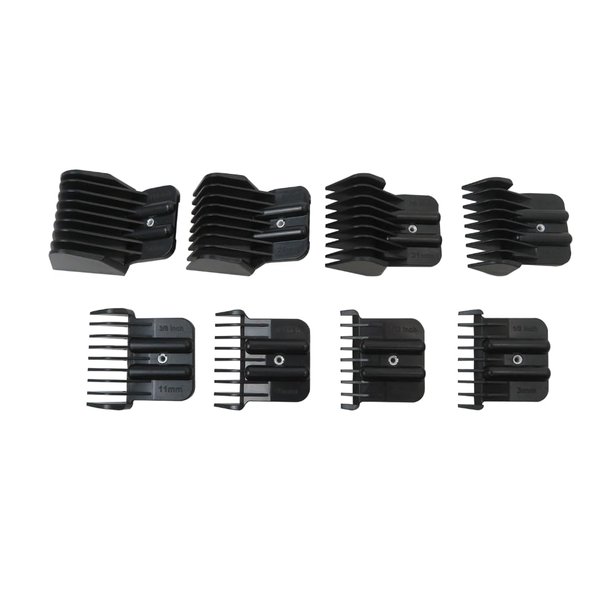 Zafina-UP 8Pcs Trimmer Guards Set for BaBylissPRO Barberology FX787 Outlining Trimmers and FX726 LoPROFX Trimmers, with the Metal Spring Clip - From 1/32-5/4 inch Snap on Blade Attachment Combs Set