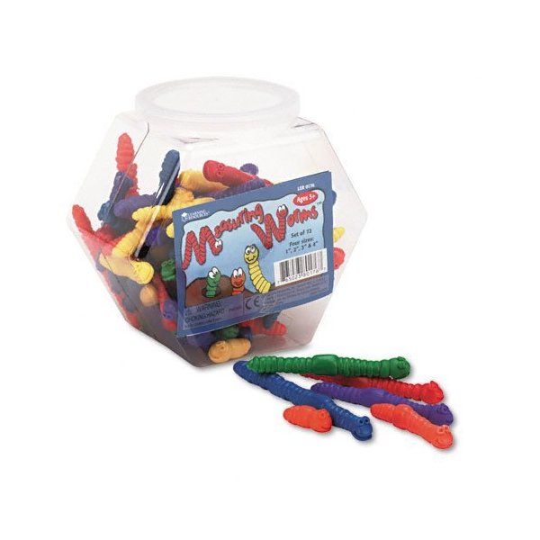 Learning Resources : Measuring Worms, Math Manipulatives, for Grades Pre-K and Up -:- Sold as 2 Packs of - 72 - / - Total of 144 Each