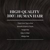 GOO GOO Clip in Hair Extensions Real Human Hair, 14inch 120g 7Pcs, 2 Dark Brown, Remy Human Hair Extensions Clip ins for Women, Natural Human Hair