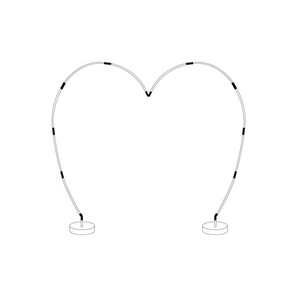 Balloon-Accessory-Heart Arch Kit-91x95"