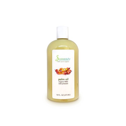 Soapeauty Palm Oil RBD for Skin & Hair Growth 100% Pure Natural, Cold Pressed Vegetable Oil for Men and Women - Vitamin E | 4 Oz