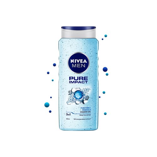 Nivea Pure Impact Shower Gel, 500ml