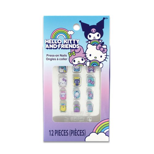 Hello Kitty Nail Art Stickers Set - 36 Pc Accessory Bundle with Hello Kitty Stick-On Nails for Birthday Supplies, Goodies, with Stickers and More
