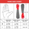 Coopache Full Arm Pond Gloves with Cotton lining Extra Long Waterproof Gloves for Pond Cleaning Care and Machinery Industry 25-inch (Red & Black, Medium)