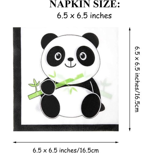 20 Pcs Panda Baby Party Supplies Napkins for Baby Shower Kids boys and girls Birthday Party Decorations Supplies or Christmas party and Thanksgiving party Supplies