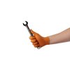 Venom Steel Maximum Grip Nitrile Gloves, 8 Mil Thick, Raised Diamond Texture for Grip, Puncture and Rip Resistant, Hi-Visibility Orange, One Size Fits Most (50 Count)