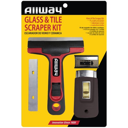 ALLWAY GSK3 Glass and Tile Scraper Tool Kit