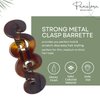Parcelona French Swirl Medium Tortoise Shell Celluloid Hair Clip Barrette - 3 Inches