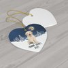 Cream Puppy Golden Retriever Dog Ornaments for 2025 Christmas Tree Personalized Name Gifts 2026 New Year Eve Decorations White Heart