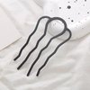 5PCS Metal Hair Side Combs Hair Fork Clip, U-Shape Hair Sticks Teeth Hair Pin Stick for Women Hair Styling Tool Accessories Women Decoration (Black)