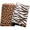 50 Qty 6" x 9" Leopard & Zebra Combo Print Flat Plain Paper Gift Bags or Patterned Decorative Bags for candy, cookies, merchandise, pens, Party favors, showers, holidays, events and gifts