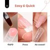 Beetles Poly Nail Extension Gel Kit, 4 Colors Pink White Poly Nail Gel Builder Sheer Pink Nail Gel Clear Nail Art Kit with Poly Brush and Slip Solution Nail Salon All In One French Poly for Women