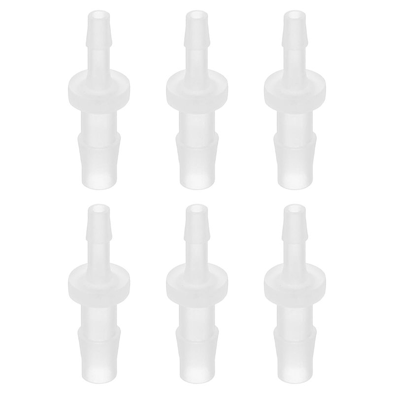 PATIKIL Hose Barb Reducer, 6 Pcs 1/4" to 5/32" Hose ID Connectors Joint Plastic Pipe Fitting Spli...