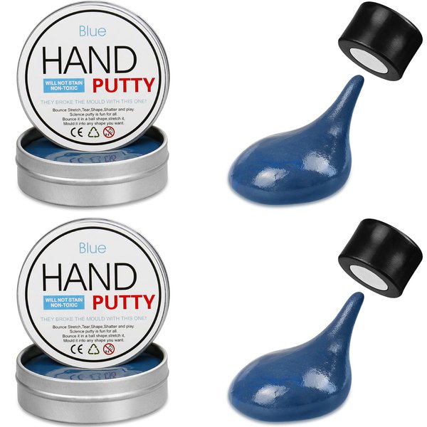 JOYPRO Magnetic Slime Putty, Magnetic Space Putty Slime with Upgraded Magnet Toys for Kids Adults, Fidget Toy Stress Reliever Puddy Toys for Christmas Birthday Gifts Stocking Stuffers (Blue,2 Pack)