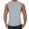 ZUEVI Men's Muscular Cut Open Sides Bodybuilding Tank Top Gym Workout Stringer T-Shirt Pack of 3(Black&White&Gray-L-M)