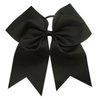 Cheer Bows Black Cheerleading Softball - Gifts for Girls and Women Team Bow with Ponytail Holder Complete your Cheerleader Outfit Uniform Strong Hair Ties Bands Elastics by Kenz Laurenz (14)