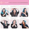 Octocurl Satin Hair Curlers to Sleep In - Heatless Curlers for Overnight Curls, Heatless Hair Curler, Heatless Curls Headband, Hair Curlers No Heat, Hair Rollers, Curlers for Extra Long Hair (Black)