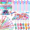 KELENO 98 Mermaid Party Favors for Girls Birthday Supplies Straw Bubble Wand Slap Bracelet Keychain Sticker Toy Gift Prize Goodie Bags Stuffers Kids Decorations Mermaid Birthday Party Favors