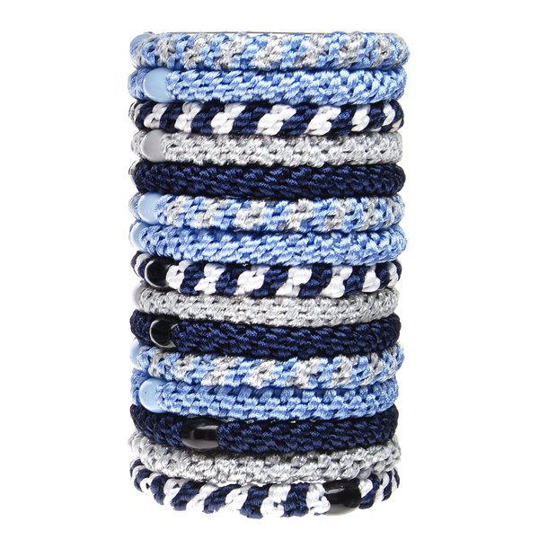 L. Erickson Grab & Go Pony Tube - Sparkle - 15 Pack Ponytail Holder Hair Ties