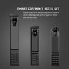 Nail Clippers Set Black Matte Stainless Steel Fingernail & Thick Toenail & Ingrown Nail Clippers, Perfect 3 pcs Nail Clippers Cutter for Men and Women(Black)