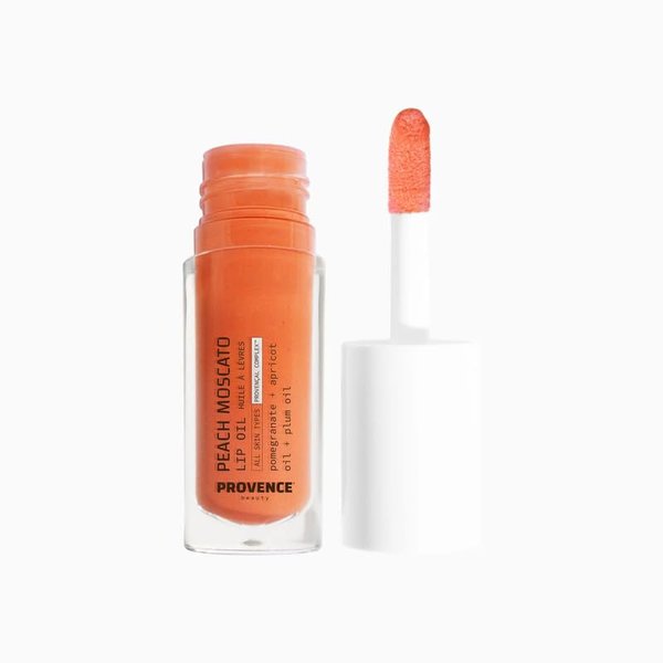 Provence Beauty Peach Moscato Lip Oil – For Nourished Lips - Lush Peach Moscato Lip Oil - Hydrating, Sheer Color, Boosts Lip Health With Natural Oils