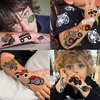 61+ PCS Monster Truck Temporary Tattoos For Kids Boys Girls, Groovy Flash Glitter Silver Metallic Fake Tattoo Sticker, Cartoon Racing Car Flames Trophy Face Tattoo Party Supplies Goodie Bags Stuffers