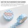 VILLCASE Grid Washi Tape Set, 6 Rolls Self-Adhesive Checkers Tape, Decorative Craft Washi Masking Tape Gift Wraps Tape for Scrapbooking, DIY Decor and Crafts