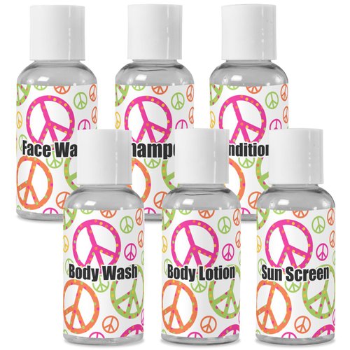 YouCustomizeIt Personalized Peace Sign Travel Bottles