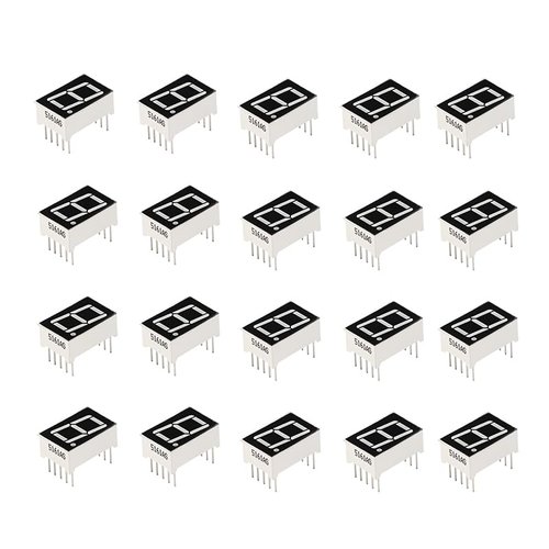 EC Buying 20PCS 0.56" 1 Bit 7 Segment Display Common Cathode Digital Tube 0.56Inch 10Pin Red LED Display Digital Tube