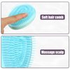 VOCOSTE Hair Brush, Portable Hair Brush, Detangling Hair Brush, Mini Egg Shape Massage Hair Brush for Travel, Blue