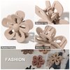 Flower Hair Claw Clip for Women Girls - Cute Matte Flower Non Slip Big Hair Clips for Thick Hair - Strong Hold