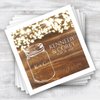 Country Sparkler Personalized Cocktail Napkins / 100 White Paper Uncoined Rustic Lights Napkins With Personalization / 4 3/4" x 4 3/4'' Folded Custom 3 Ply Napkins/Made In The USA