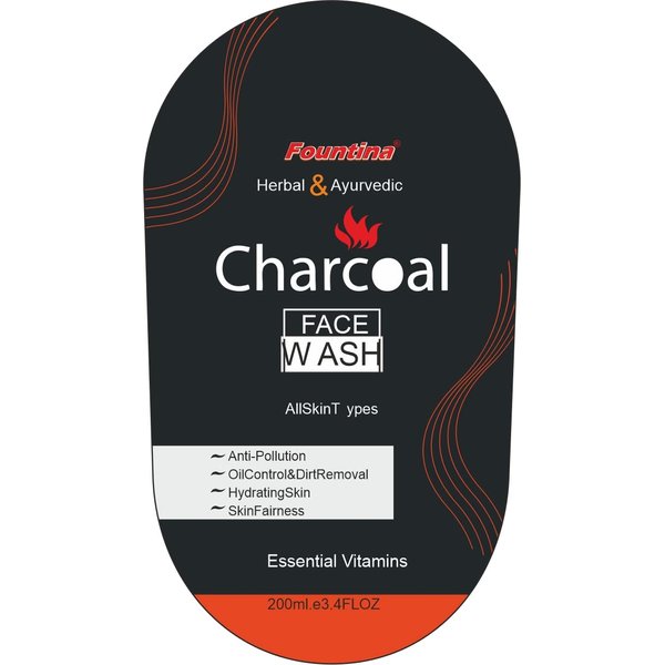 FOUNTINA CHARCOAL FACEWASH 200ml