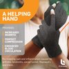 BracEasy Compression Gloves: Open-Fingertip Arthritis Gloves; Fingerless Gloves Men & Women; Open Finger Gloves, Ideal as Carpal Tunnel Gloves, Raynauds Gloves, Hand Brace for Arthritis [Grey, Medium]