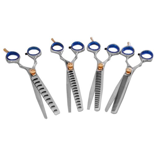 Professional Barber Texturizing Shears for Hair blending 6.5 Inch - Barber Hairdressing Scissors kit - Japanese Stainless Steel Hair Thinning Shears 10, 15, 20, 30 CNC Teeth Set