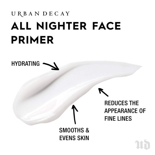 Urban Decay All Nighter Longwear Face Primer (Travel Size), Smoothing & Hydrating Base for Foundation Face Makeup, Sheer & Lightweight, for All Skin Types, Vegan, Cruelty-free - 0.28 fl oz